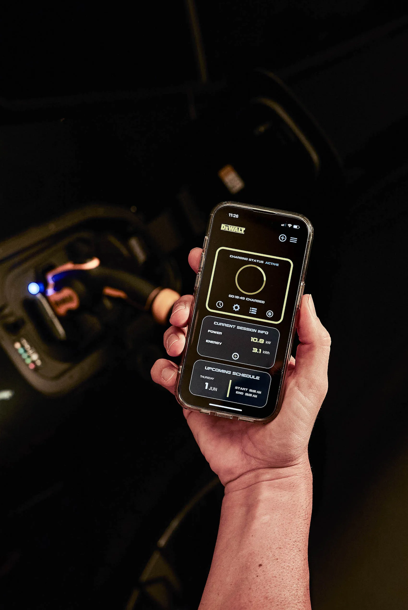 Image of DeWALT EV Charger app 